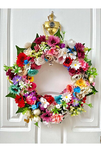 Beykan handmade Papatyalar Door Decoration Bamboo Wreath