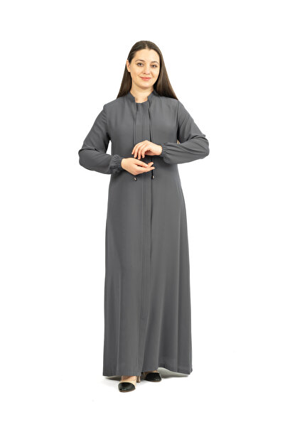 derin store Hakim Yaka Bağcıklı Basic Ferace
