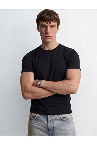 SYNXSTORE Syn Store Fit Men Düz Renk T-shirt
