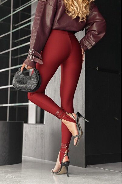 Efnaz style Women's High Waist Tuck-In Diving Leggings with Heel