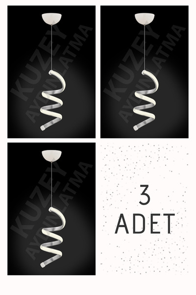 KUZEY AYDINLATMA NARİN TEKLİ LED 3 ADET AVİZE AYDINLATMA