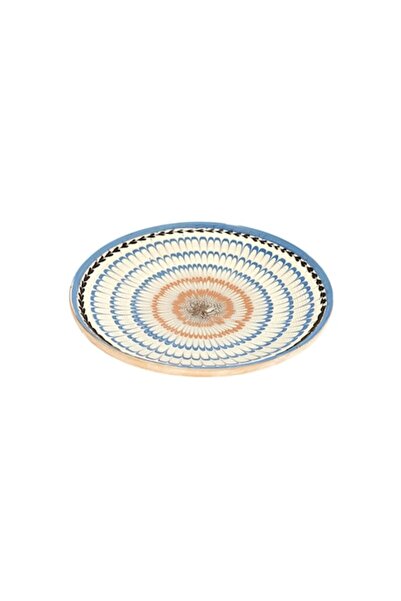 CERAMICA DE HOREZU Traditional White Plate Model 2427 D1C3 Multicolored M1