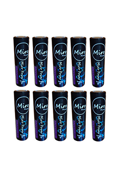 Miro Power Set of 10 Li-ion 18650 Batteries 18650 2000MAh 3.7V