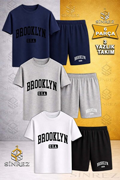 SİNREZ Tricou pentru copii BROOKLYN ALT USA BLACK cu imprimeu special, cu gât...