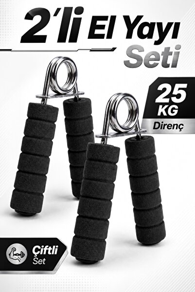 Thundara 2’li El Yayı Seti 25 KG Dirençli Sünger Tutma Saplı El Kol Bilek ve ...