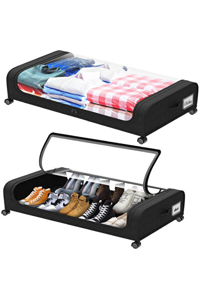 Diason Under Bed Storage with Wheels, Large Capacity Under Bed Storage Contai...