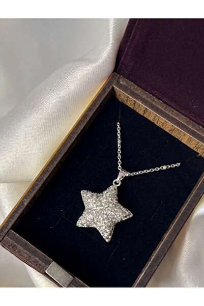 lotusbybuket Silver zirkon taşlı Balon yıldız Kolye