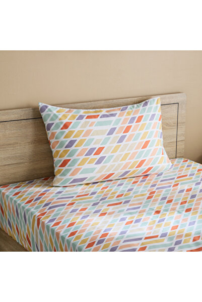 Home Box Nora 2-Piece Prism Microfibre Single Flat Sheet Set - 160x240 cm