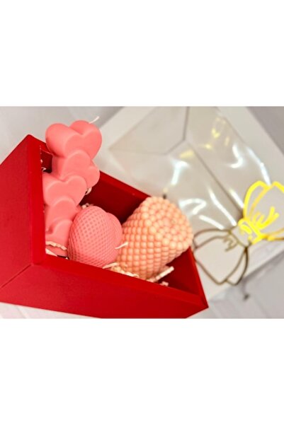candles SET CADOU - 3 lumânări parfumate decorative, ceară de soia, 300 g, ROZ