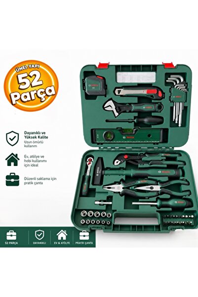 Bosch Advenced 1600 A02 BY7 52 Parça Profesyonel Alet Edevat Tamir Seti Çanta...