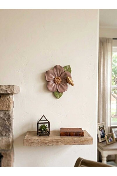 ZE DEKORASYON AÇIK KAHVE DUVAR DEKORASYON ÇİÇEĞİ-20X17CM