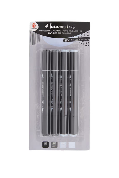 Evendi Set markere, Negru/Gri