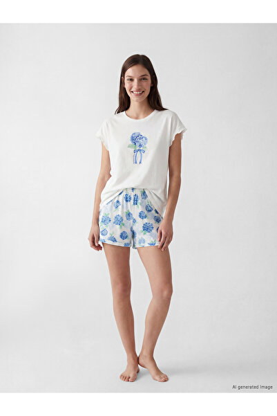 LC Waikiki Floral Women's Short Pyjama Set