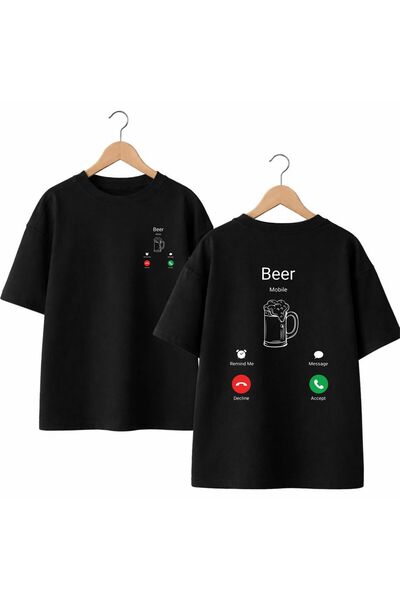 playwear تي شيرت موبايل ديكلاين أكسيكت مطبوع من الخلف والصدر، مصنوع من القطن ...