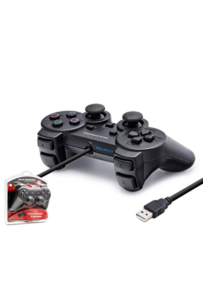 EkoAlışverişDünyam Pc Uyumlu Kablolu Usb Gamepad Oyun Kolu - Siyah HD302