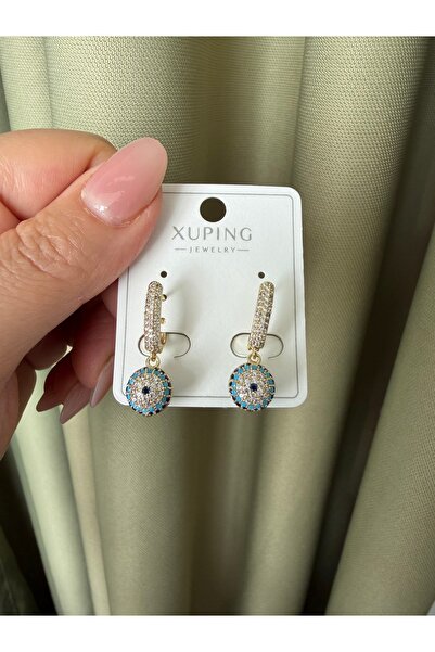 XUPING JEWELRY أقراط متدلية من تيولا تاكي / شوبينغ مزينة بحجر العين الزرقاء و...