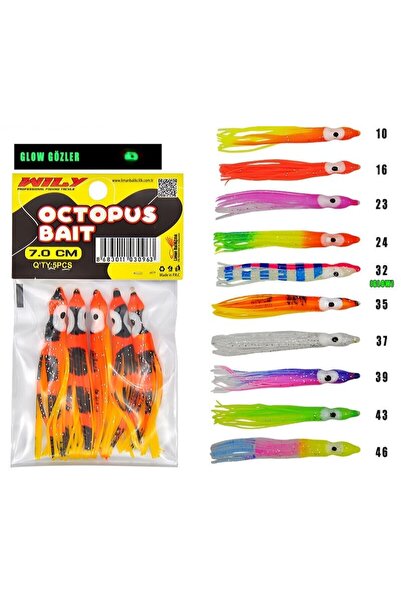 Wily Portfish Octopus Ahtapot 5 cm Silikon Yem