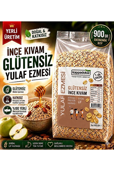 KAPPADOKİA Glütensiz İnce Kıvam Yulaf Ezmesi-900 Gr