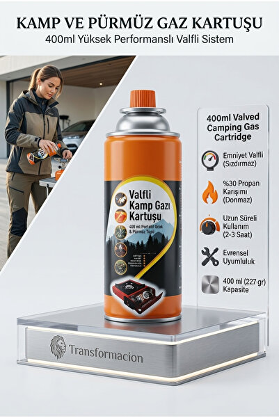 Transformacion Valfli Kamp Gazı Kartuşu 400 ml - Portatif Ocak & Pürmüz Tüpü ...
