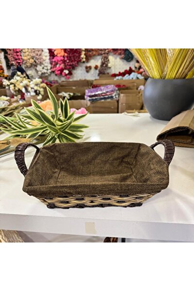 konak alışveriş Rectangular Bread Basket with Fabric Inside