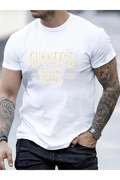 bolivia's Men's Gunners 1886 Vintage Typography T-Shirt - Soft Breathable Sho...