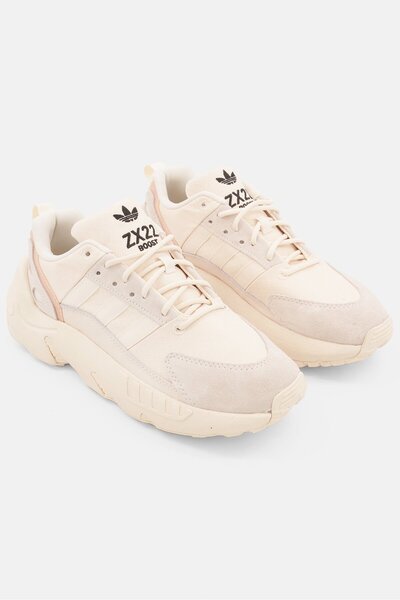 adidas Women ZX 22 Boost Lace Up Sports Shoes, Cream