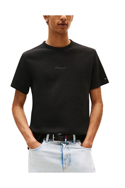 Tommy Hilfiger Ανδρικό T-shirt Μαύρο Tommy Jeans DM0DM21778-BDS