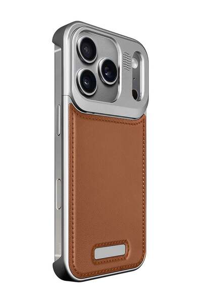 CATANES Leather Aluminum Alloy Metal Case for iPhone 17 Pro Max - with Aromat...