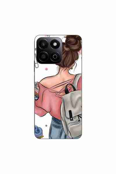 OEM Husa compatibila cu Honor 200 Smart Silicon Gel Tpu Model Girl Fashion Sc...