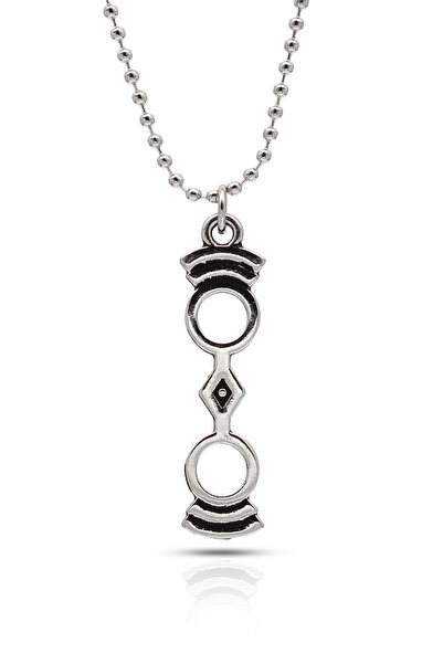 kolbi Geometric Symmetry Necklace Minimalist Figured Necklace - Silver Color ...