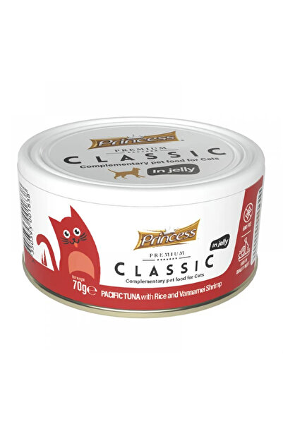 Prince Princess Premium Classic Κονσέρβα Γάτας με Τόνο, Γαρίδα & Ρύζι 70gr