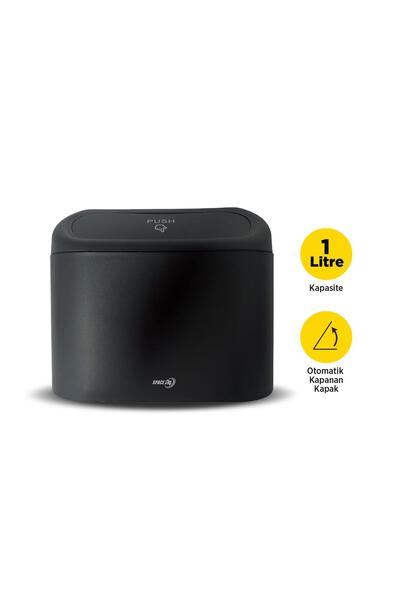 Space24 Spk27 In-Car Trash Can 1 Liter Black