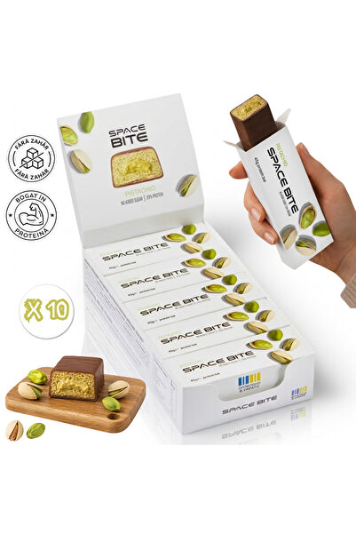 SpaceBite Batoane proteice fara zahar adaugat, 45 g, set 10 batoane bogate in...