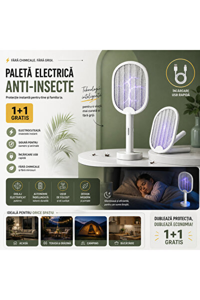 OEM 1+1 FREE Electric anti-insect paddle, USB charging (RO-V10)