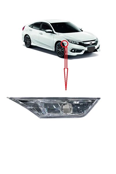 jakuza Honda Civic Fc5 Çamurluk Sinyali Sağ Beyaz 2016-2017-2018-2019-2020-2021