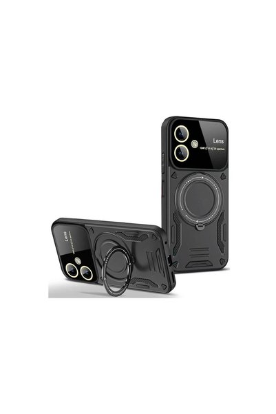 OEM Samsung Galaxy A06 Case Joy Lens Cover with Stand - Black
