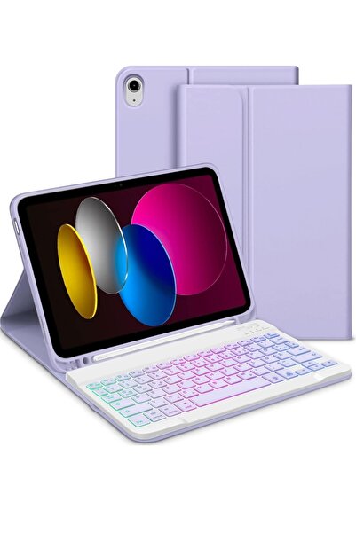 TEKNETSTORE İpad 11.nesil A16 2025/10.nesil 10.9 Uyumlu Klavyeli Kılıf Kalem ...