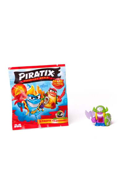Piratix Figurina surpriza cu accesoriu, Piratix, Shark Treasure