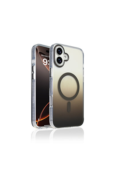 Case 4U Apple iPhone 16 Plus Kılıf M-safe Şarj Özellikli Transparan Renk Geçi...