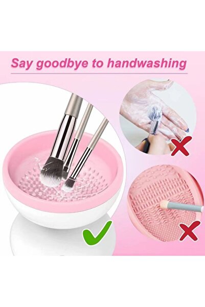 Yallabena Electric Makeup Brush Cleaner Automatic USB Powered Brush Cleaning ...