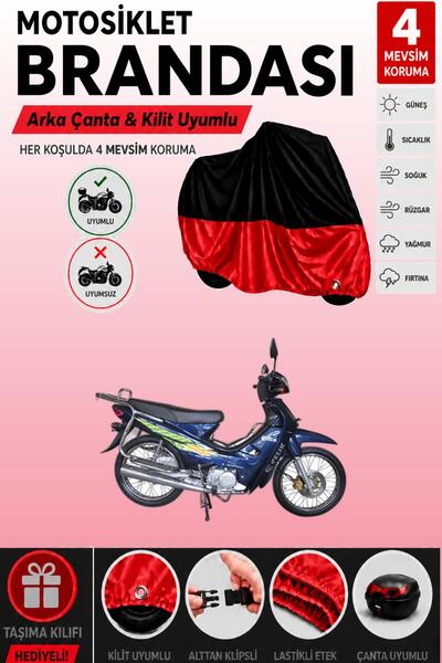 Cemku Double Black Top - Red Bottom, Rear Bag Compatible Steel Engine Xgj 100...