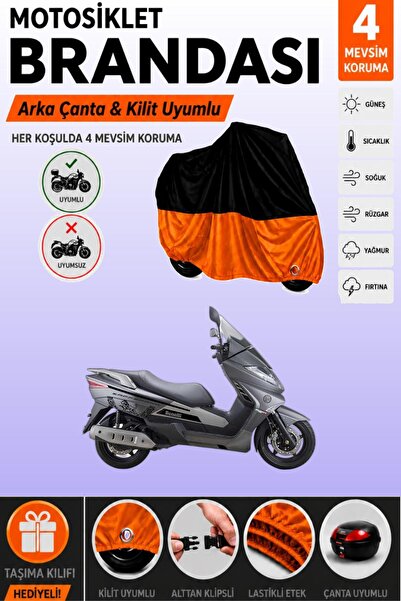 Cemku Double Black Top - Orange Bottom, Rear Bag Compatible Benelli Zafferano...
