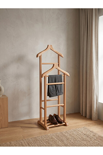 KleinHaus Furniture Çiftli Dilsiz Uşak, Masif Ahşap Askılık (Değiştirilebilir...