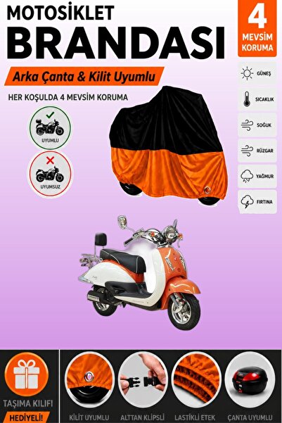 Cemku Double Black Top - Orange Bottom, Rear Bag Compatible Asian as 125 T-2G...