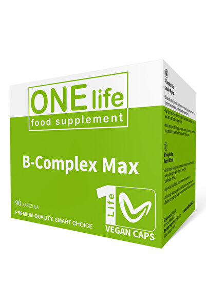 OneLife Vegan capsules Vitamin B Complex Max One Life 90 pcs