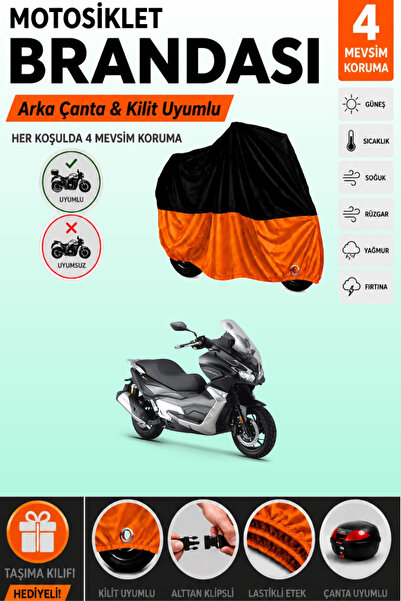 Cemku Double Black Top - Orange Bottom, Rear Bag Compatible Rks Blade 250 Mot...