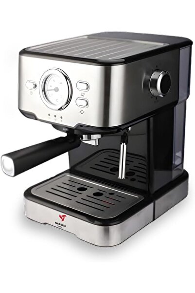 MEBASHI Espresso Coffee Machine - 20 Bar ULKA Italy Pump, 1.5L, Chrome Black ...