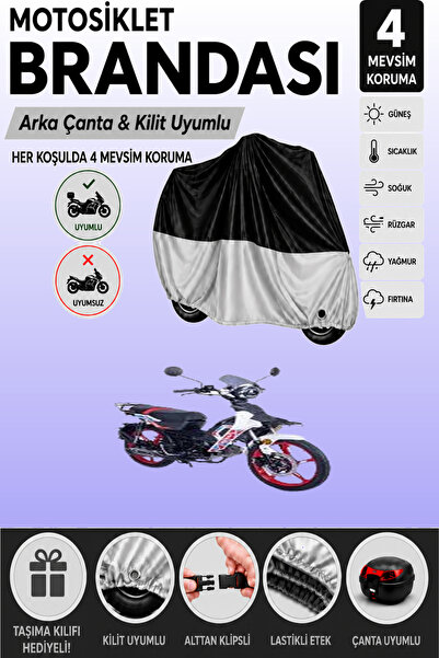 Cemku Double Black Top - Gray Bottom, Rear Bag Compatible Altai Tank S50 Moto...