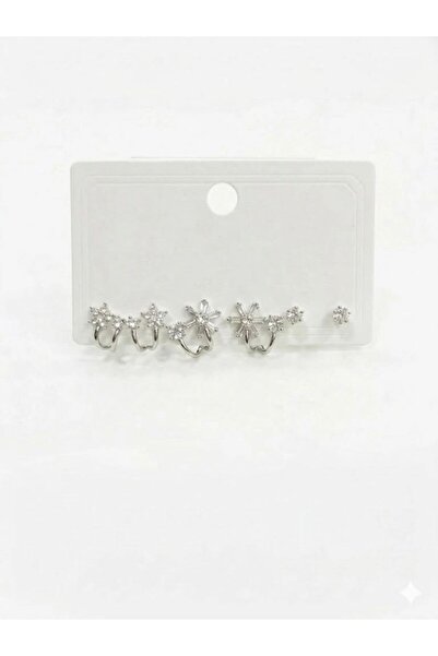 atastore2017 Flower Detailed Six-Piece Earrings