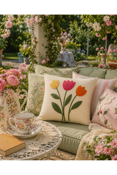SAYMİNE Punch Throw Pillow Cover Punch Pillow Bohemian